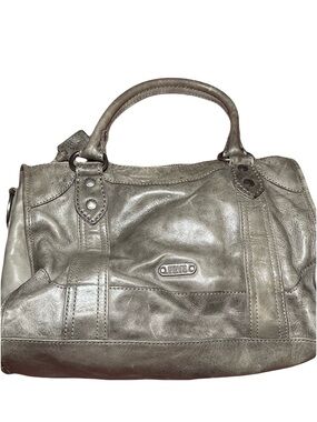 Frye Silver-Tone Leather Satchel